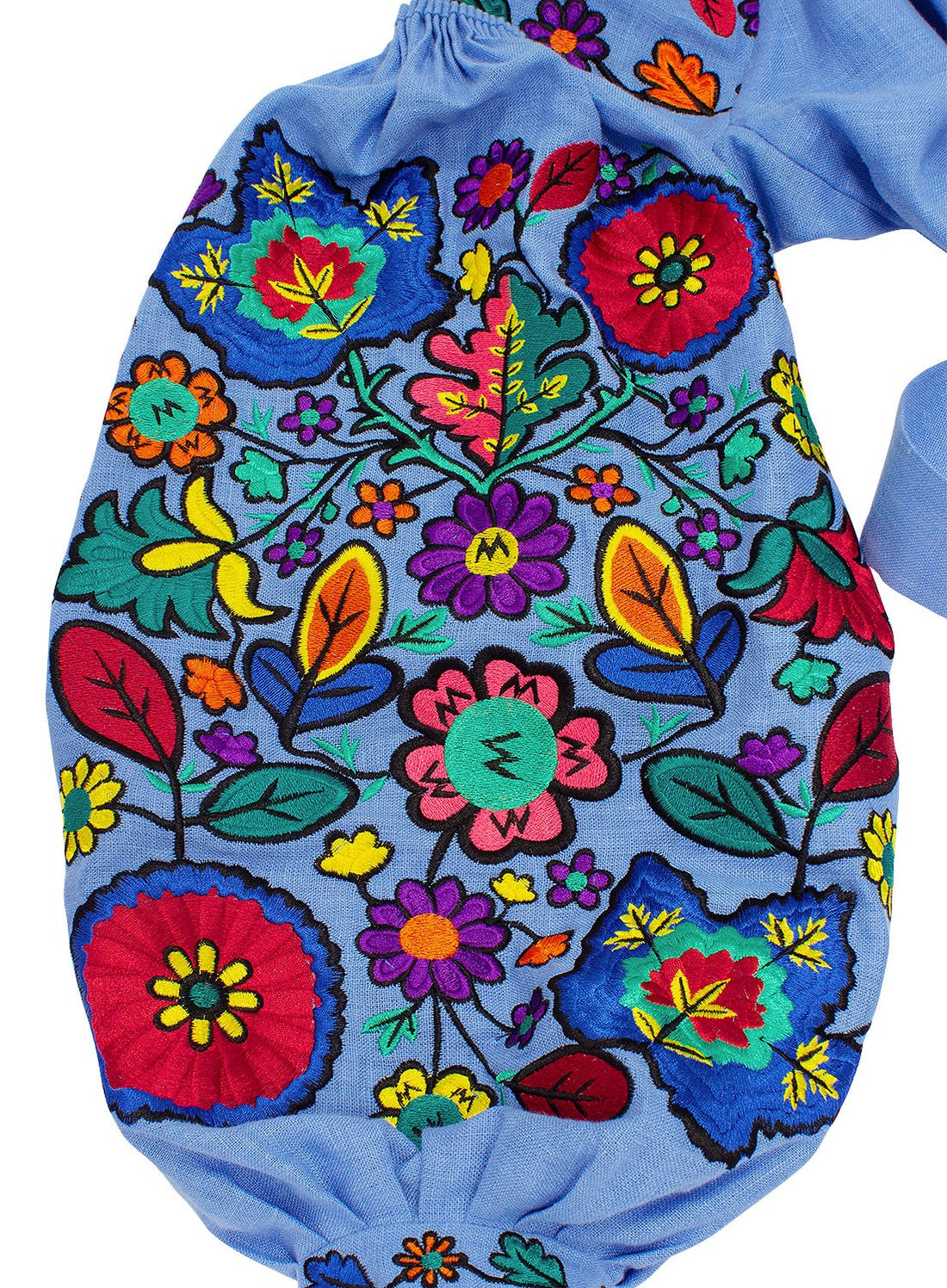 Блакитна вишиванка "Буковинські Квіточки"