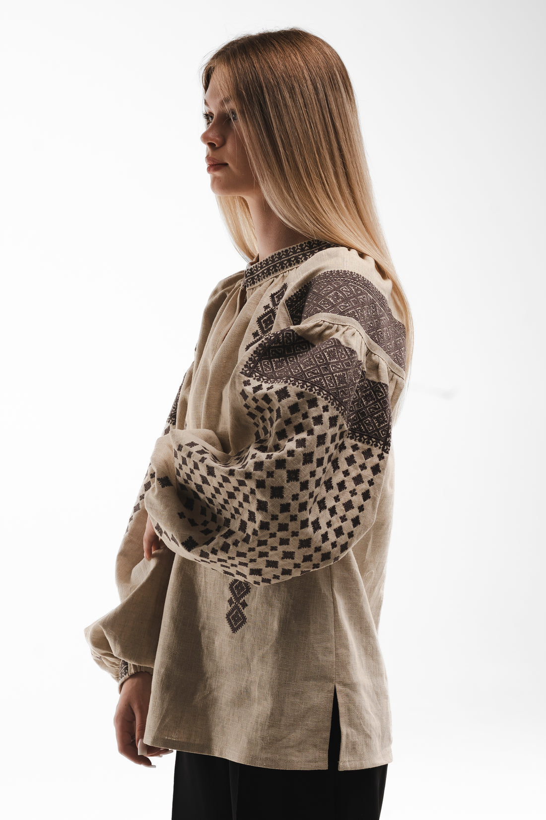 Gray Embroidery With Tomashpil Ornament