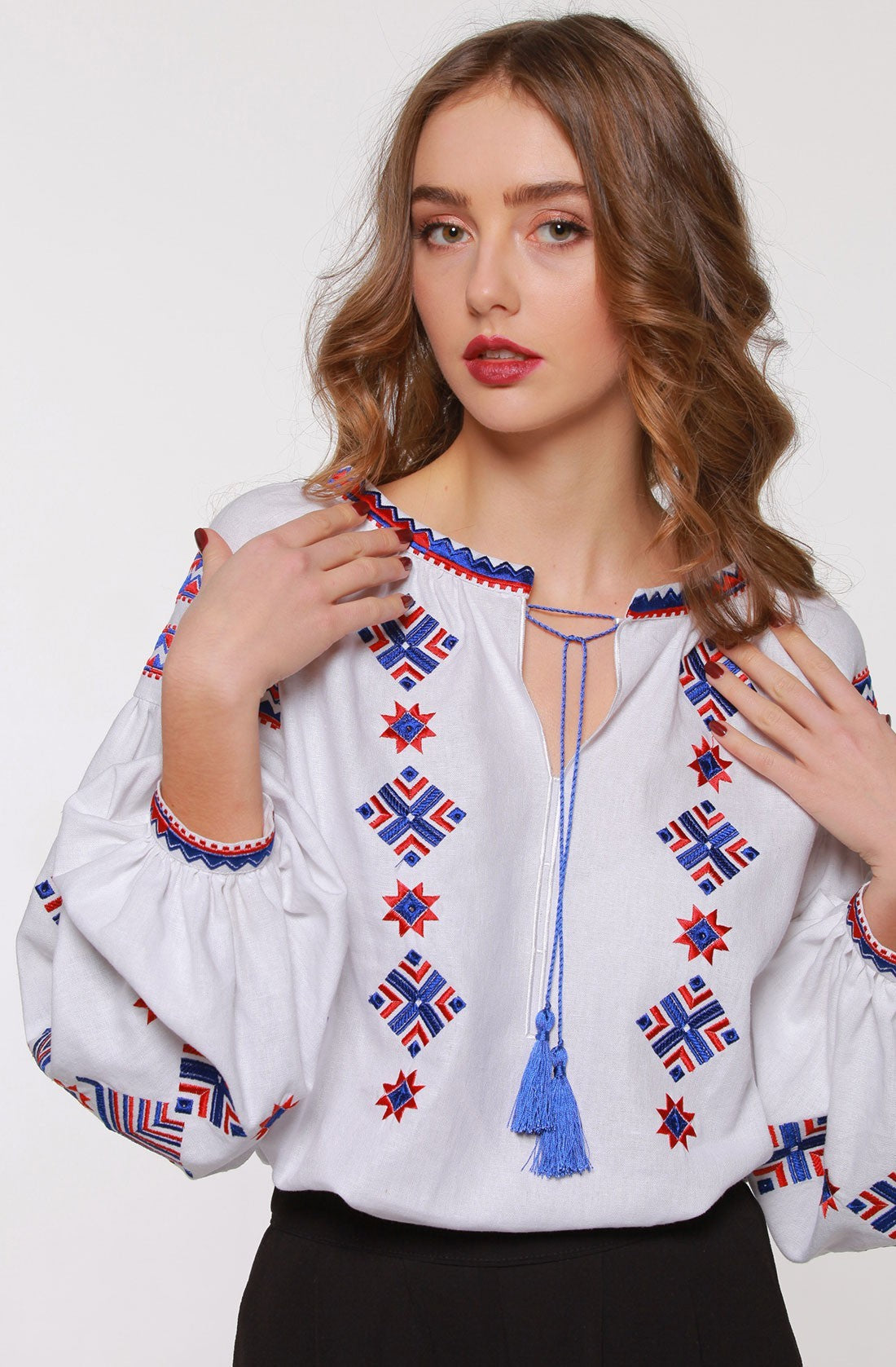 2KOLYORY Embroidered Dress and Embroidered Shirt: A Mother-Daughter Set - Ornament Store