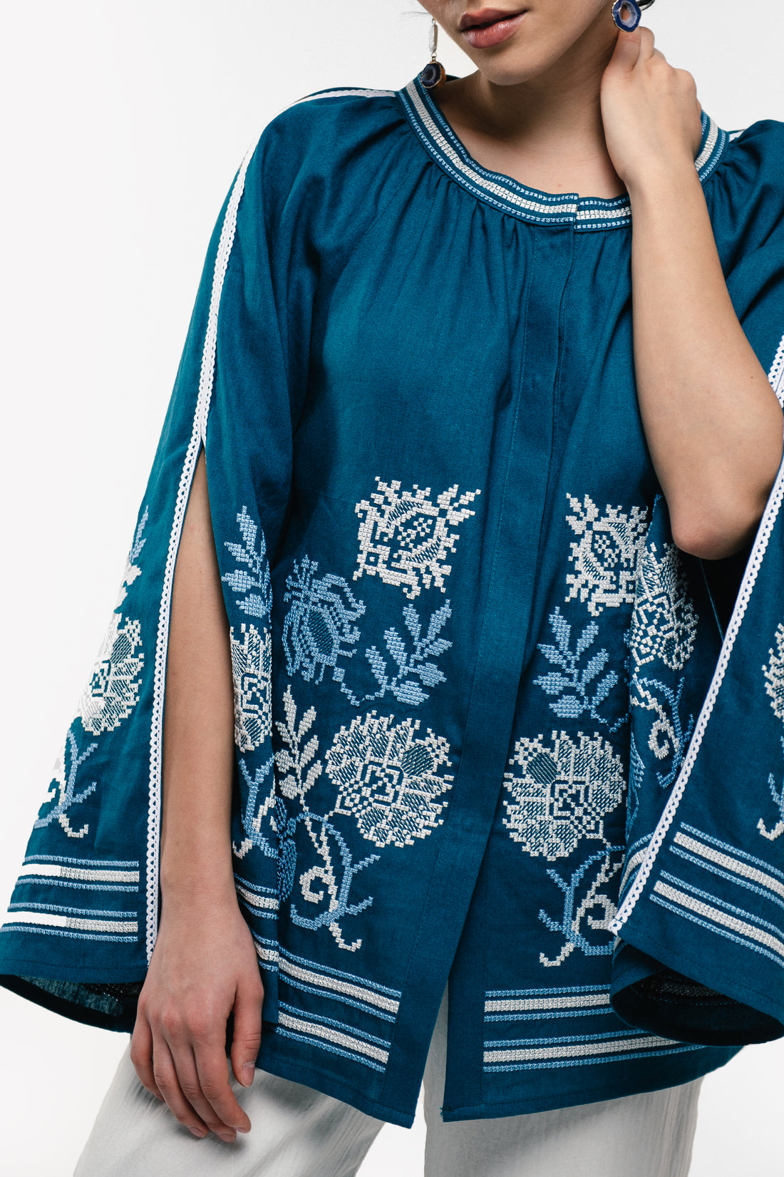 Boho Style Embroidery Turquoise "Princess"