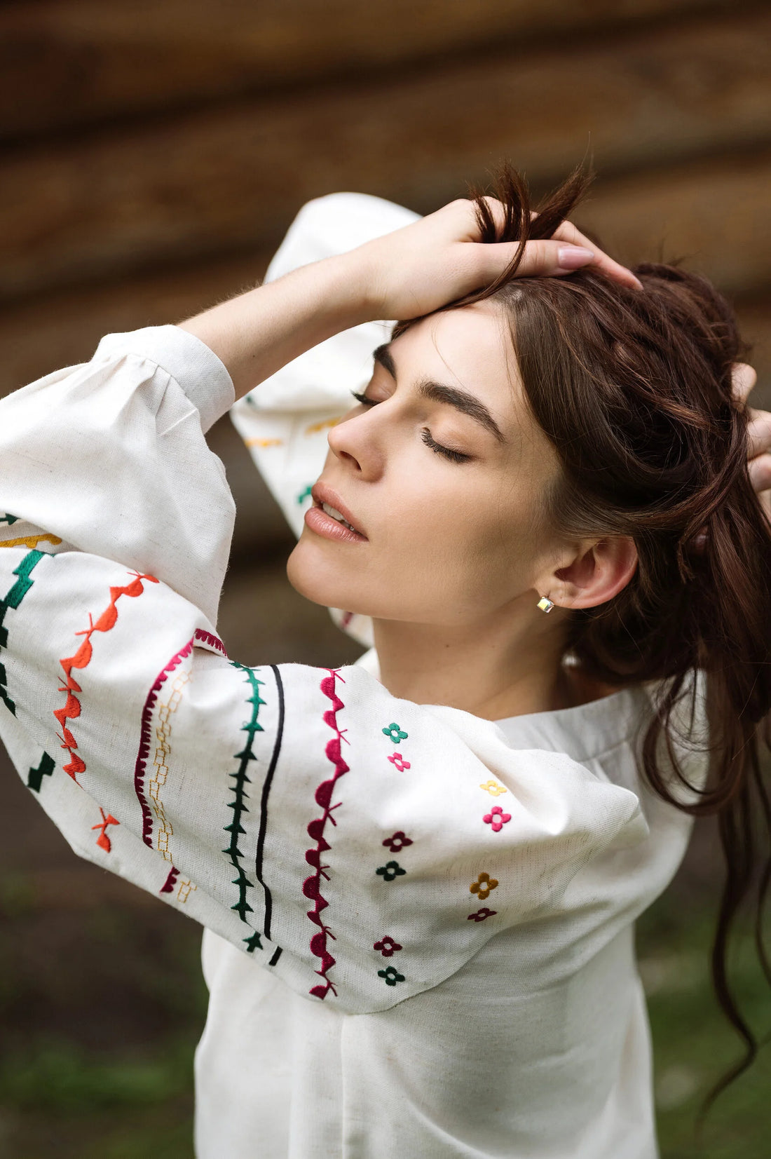 Milk Embroidery With Bright Ethnic Ornaments