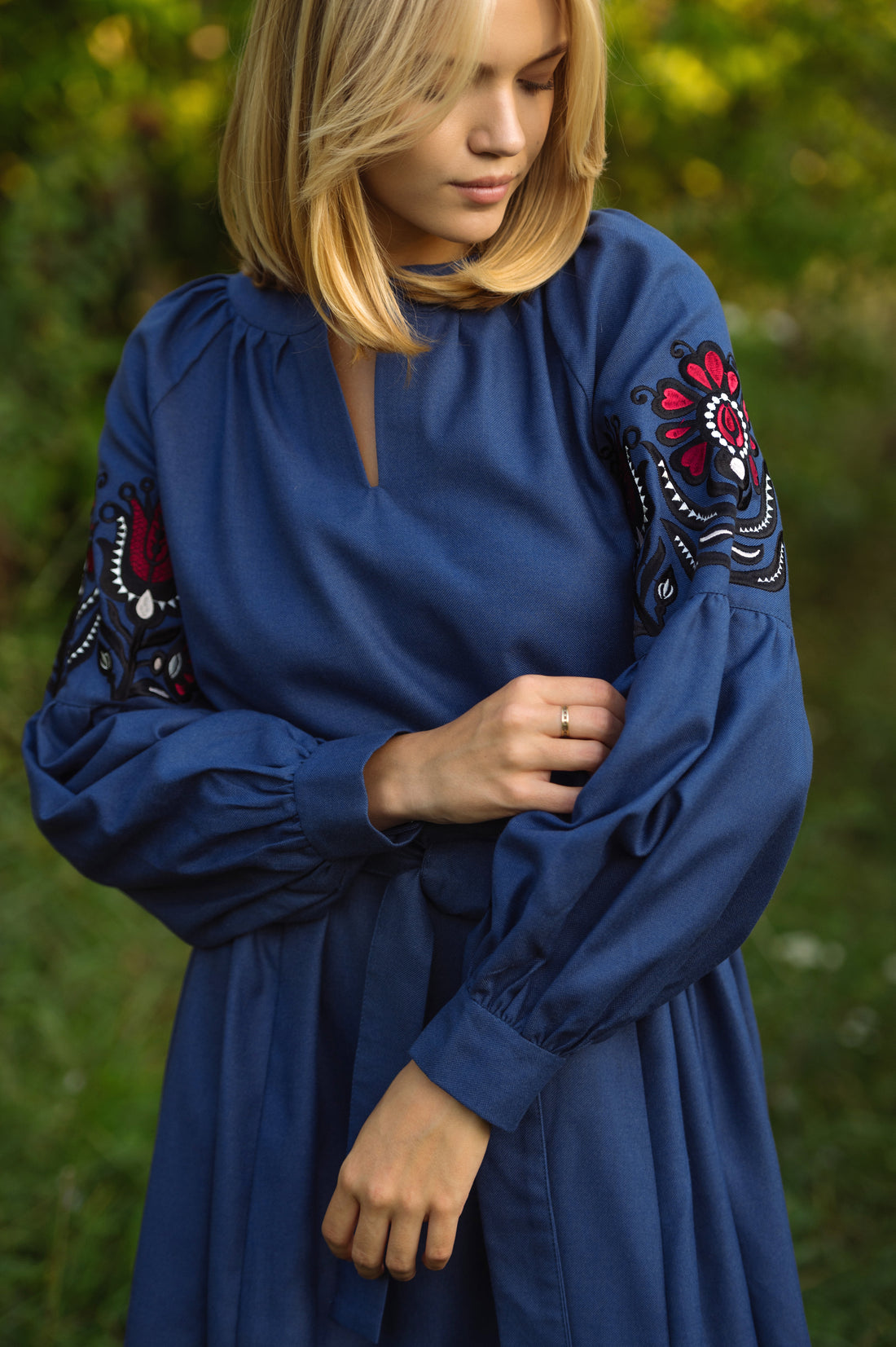 Dress With Embroidered Flowers