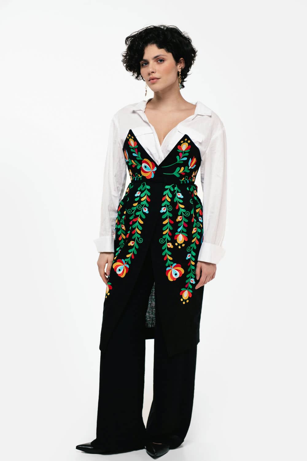 Belt-Corset "Cheremosh" Black Ornament