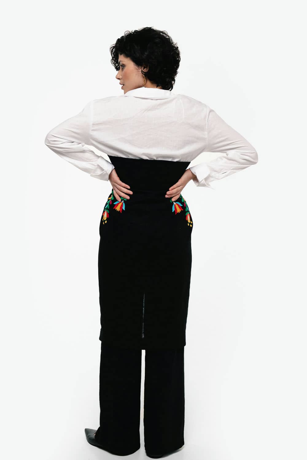 Belt-Corset "Cheremosh" Black Ornament