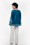 Boho Style Embroidery Turquoise 