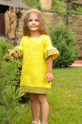Embroidered Dress With Ukrainian Symbols Ornament