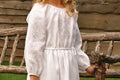 Embroidered White Dress Ornament
