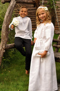 Embroidered White Dress Ornament