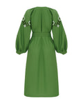 Ethnic Dress With Flower Motif Ornament
