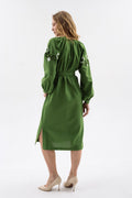 Ethnic Dress With Flower Motif Ornament