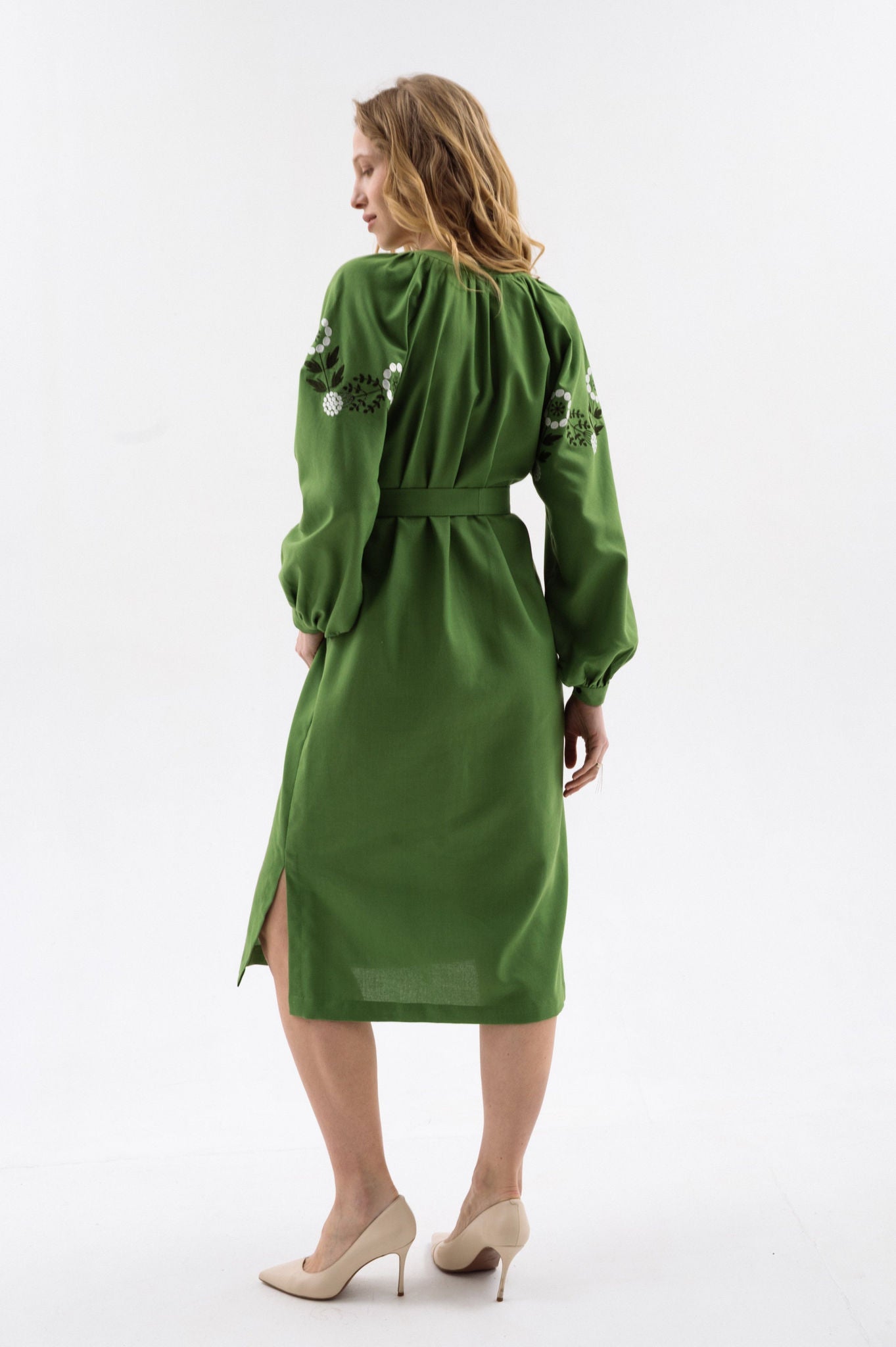 Ethnic Dress With Flower Motif Ornament