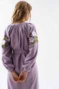 Lilac Dress With Delicate Embroidered Detail Ornament