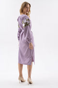 Lilac Dress With Delicate Embroidered Detail Ornament