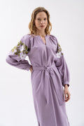 Lilac Dress With Delicate Embroidered Detail Ornament