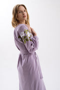 Lilac Dress With Delicate Embroidered Detail Ornament