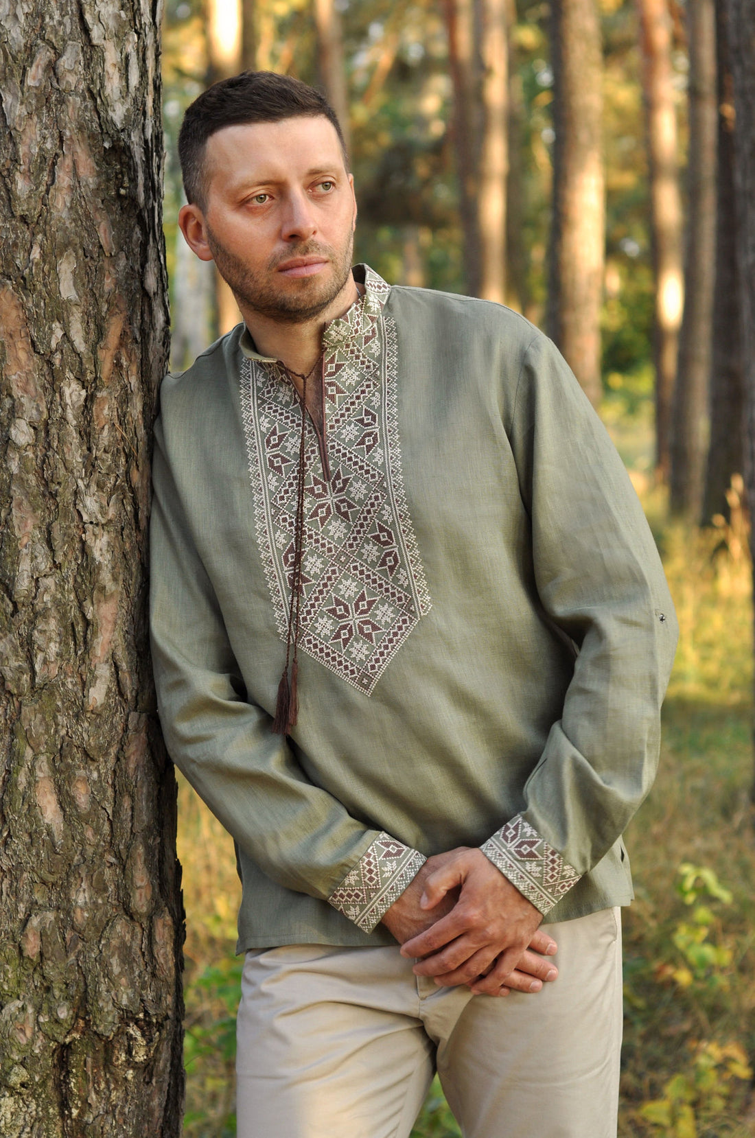 Men's Embroidery In Military Style Ornament