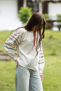 Milk Embroidery With Bright Ethnic Ornaments Ornament