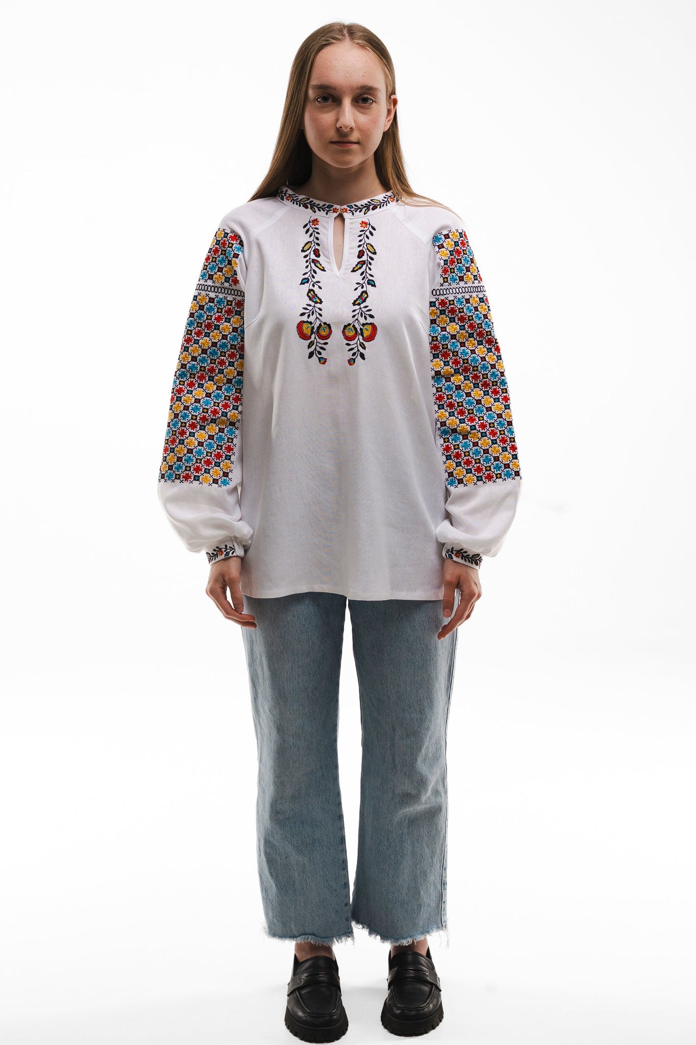 Traditional White Embroidery Of The Sokal Region Ornament