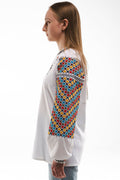 Traditional White Embroidery Of The Sokal Region Ornament