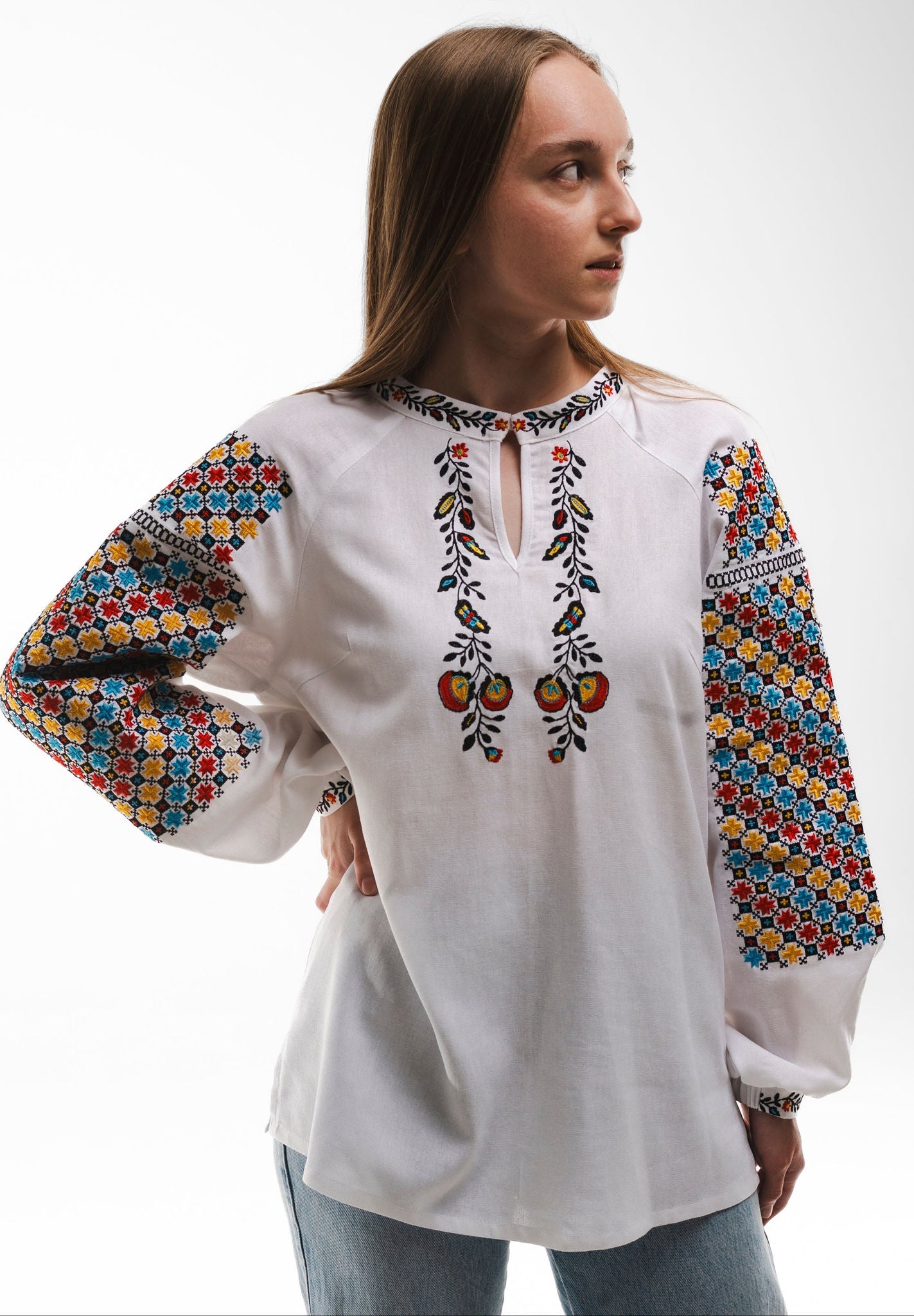 Traditional White Embroidery Of The Sokal Region Ornament