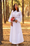 Wedding Dress with Delicate Lace Embroidery Ornament