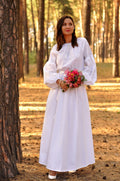 Wedding Dress with Delicate Lace Embroidery Ornament