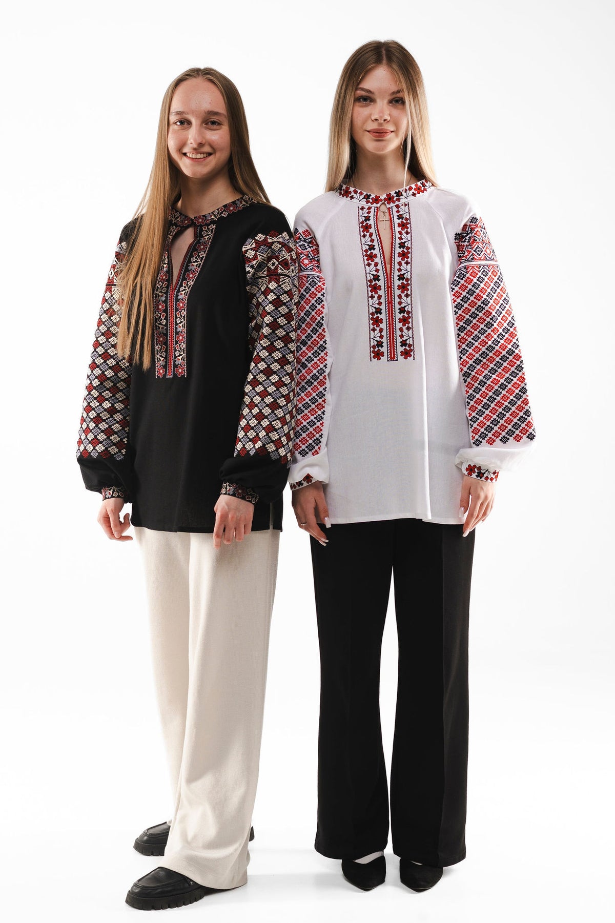 Women's Embroidered Shirt "Frankivsk" With Ornament Black Ornament
