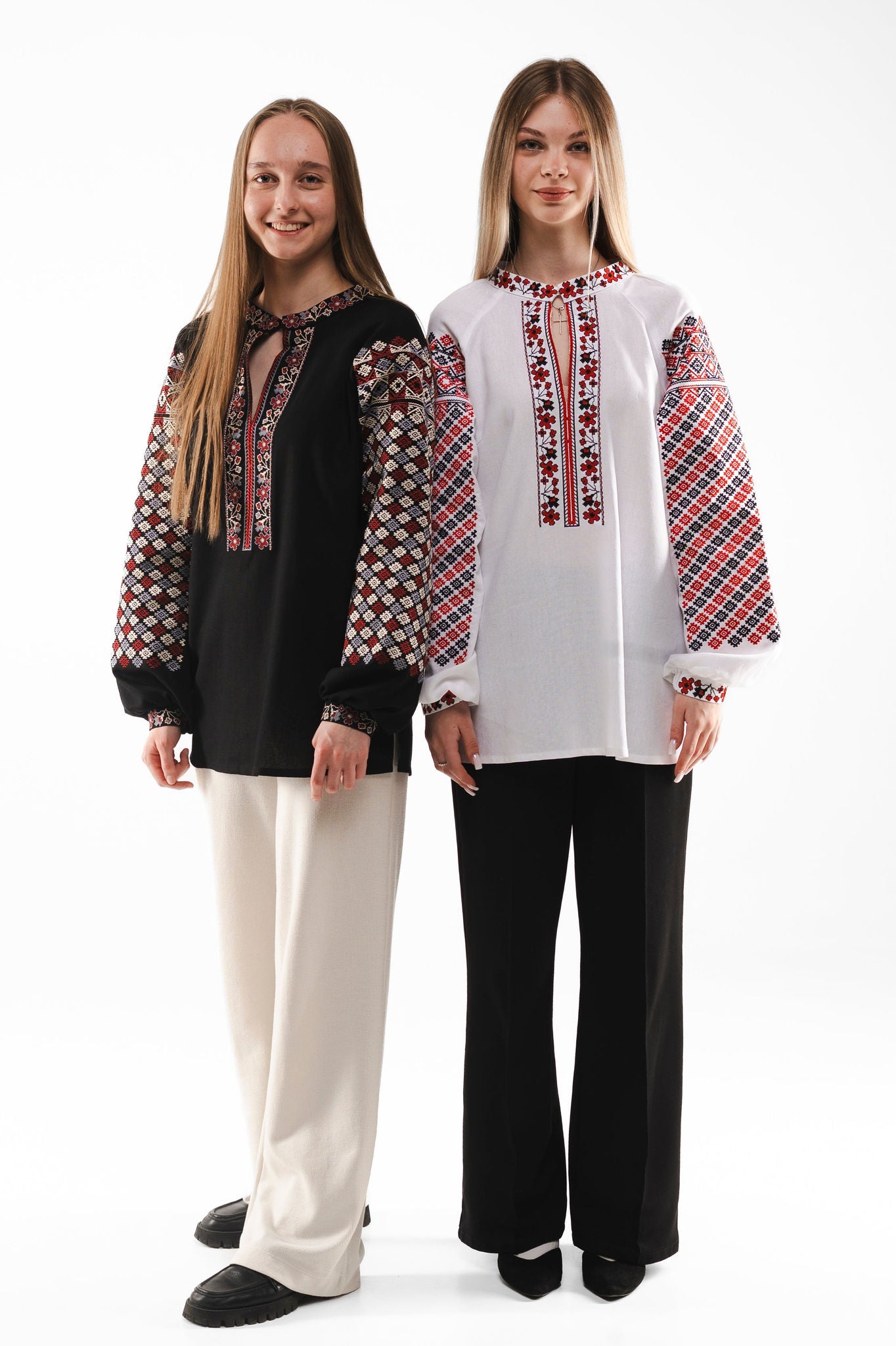 Women's Embroidered Shirt "Frankivsk" With Ornament Black Ornament