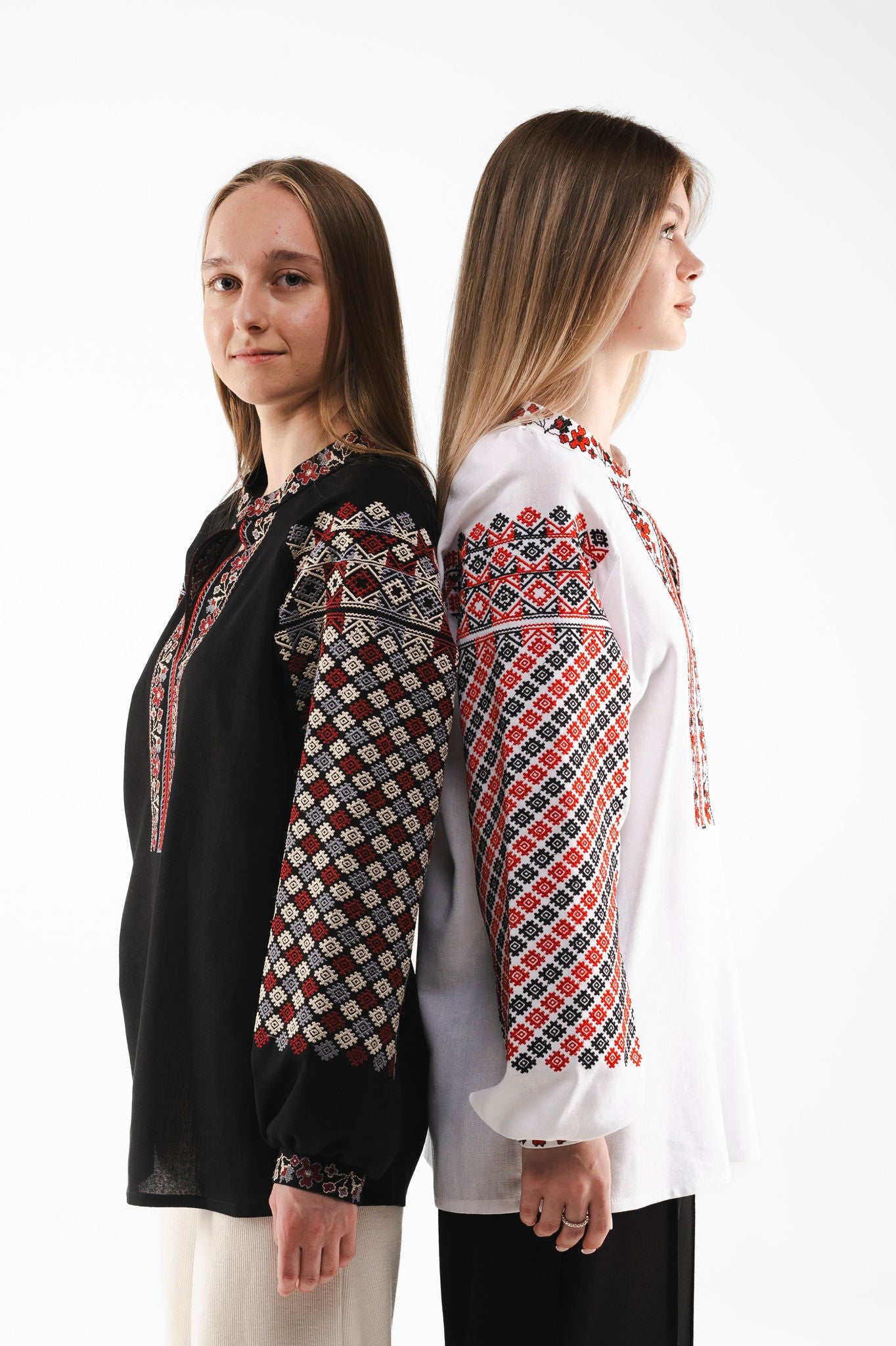 Women's Embroidered Shirt "Frankivsk" With Ornament White Ornament